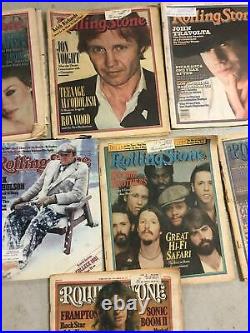 Rolling Stones Magazines Lot Of 8 Vitange Issues From Diffrent Years