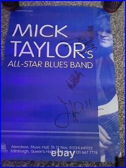 Rolling Stones/ Mick Taylor All Star Blues Band Poster 1998 16 x 12 Signed