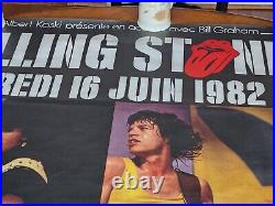 Rolling Stones ORIGINAL Poster 1982 EuropeTour LARGE Show Edition Lyon