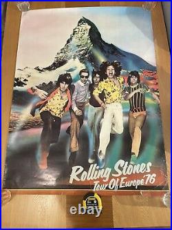 Rolling Stones Poster Original Tour Of Europe 1976