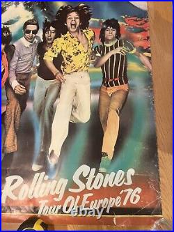 Rolling Stones Poster Original Tour Of Europe 1976