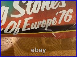 Rolling Stones Poster Original Tour Of Europe 1976