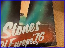 Rolling Stones Poster Original Tour Of Europe 1976