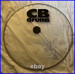 Rolling Stones SIGNED CHARLIE WATTS Bass Drum Skin Given to me & signed by him