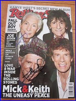 Rolling Stones Signed Rolling Stone Magazine Coa Proof! Keith Richards Ron Wood