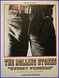 Rolling Stones Sticky Fingers Japan Band Score Song Book Mick Keith Guitar