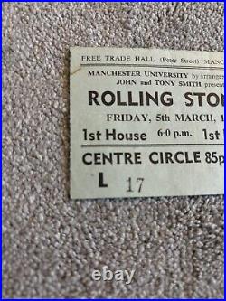 Rolling Stones Ticket, 5th March 1971, Manchester University Free Trade Hall