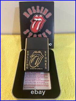 Rolling Stones zippo lighter boxed and unused condition. Super rare