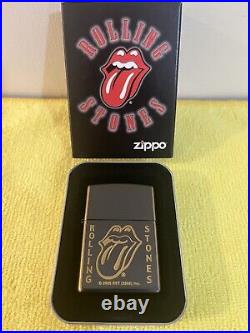 Rolling Stones zippo lighter boxed and unused condition. Super rare