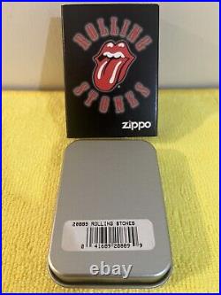 Rolling Stones zippo lighter boxed and unused condition. Super rare