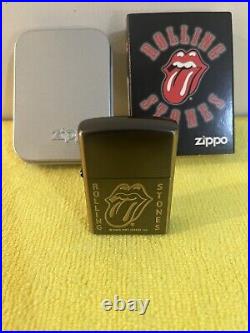 Rolling Stones zippo lighter boxed and unused condition. Super rare