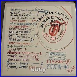 Rolling stones vinyl album+Newark New Jersey Print