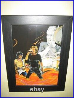 Ronnie Wood Rolling Stones Famous Flames Collection 4 Framed Prints A4