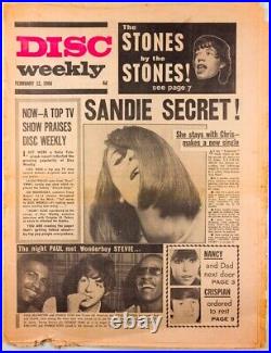 SANDIE SHAW Paul McCartney THE BEATLES Rolling Stones DISC WEEKLY magazine 1966