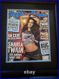 Shania Twain Signed Rolling Stone Magazine Framed