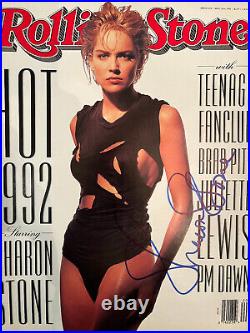 Sharon Stone signed ROLLING STONE magazine