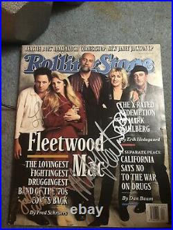 Signed/autographed Fleetwood Mac Rolling Stone Magazine John Mick Lindsey