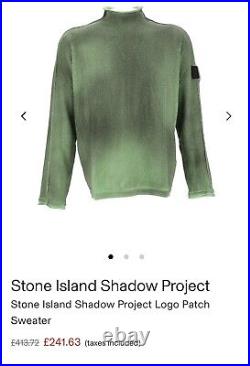 Stone Island Shadow Project Roll Neck Fleece Jumper Large