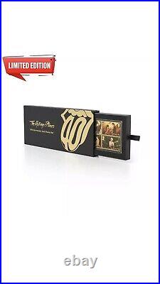 THE ROLLING STONES 60th Anniversary GOLD PLATED STAMP SET UK Royal Mail