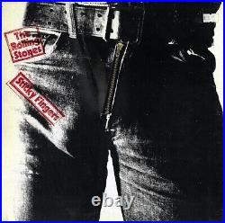 THE ROLLING STONES Sticky Fingers Vinyl Record LP Rolling Stones Zip Sleeve Rock