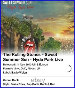 THE ROLLING STONES Sweet Summer Sun/Hyde Park Live x3 LP/Vinyl +DVD SEALED