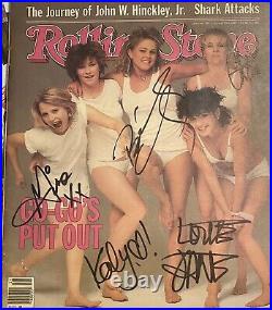 The Go Gos Band signed Autographed Rollingstone Magazine Sexy Rare
