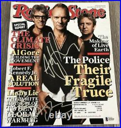 The Police Band Signed Autograph Rolling Stone Magazine Sting +2 Beckett Bas Coa