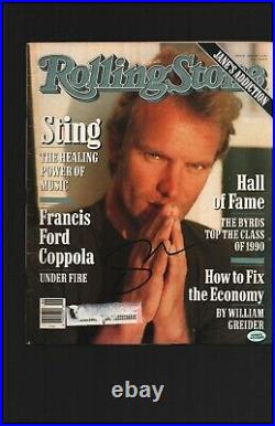 The Police Sting Hand Signed Rolling Stone Magazine TD Authentics Hologram