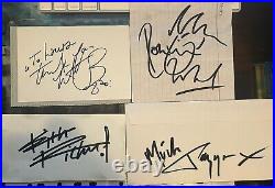 The Rolling Stones Full Set Of Autographs Signed