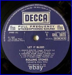 The Rolling Stones Let It Bleed 1969 1st UK Press Stereo P1 P4 Nr Ex Uncensored