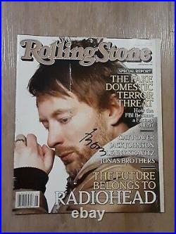 Thom Yorke Of Radiohead Autographed Signed February 2008 Rolling Stone Magazine