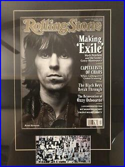 Unique Keith Richards Framed Rolling Stone Magazine Cover Making Exile