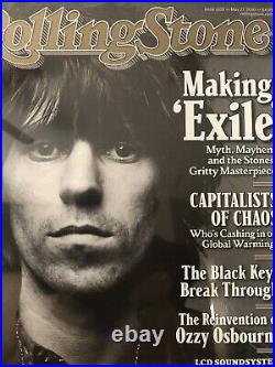 Unique Keith Richards Framed Rolling Stone Magazine Cover Making Exile