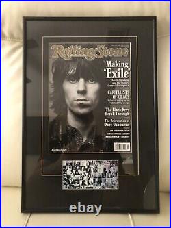 Unique Keith Richards Framed Rolling Stone Magazine Cover Making Exile