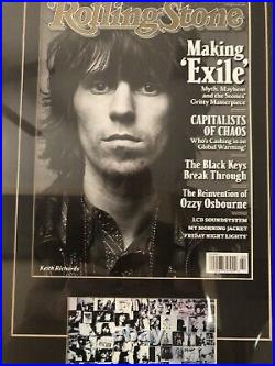 Unique Keith Richards Framed Rolling Stone Magazine Cover Making Exile