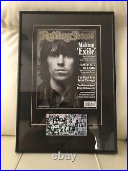 Unique Keith Richards Framed Rolling Stone Magazine Cover Making Exile