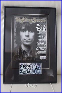 Unique Keith Richards Framed Rolling Stone Magazine Cover Making Exile