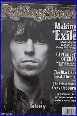 Unique Keith Richards Framed Rolling Stone Magazine Cover Making Exile