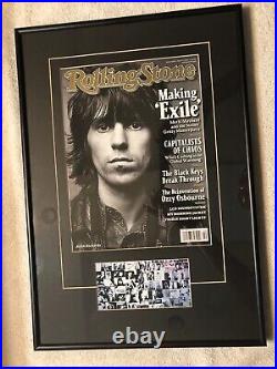 Unique Keith Richards Framed Rolling Stone Magazine Cover Making Exile