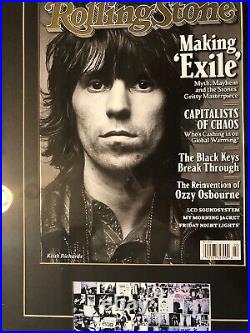 Unique Keith Richards Framed Rolling Stone Magazine Cover Making Exile