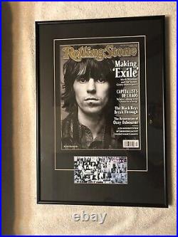 Unique Keith Richards Framed Rolling Stone Magazine Cover Making Exile