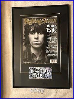 Unique Keith Richards Framed Rolling Stone Magazine Cover Making Exile