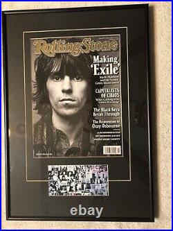 Unique Keith Richards Framed Rolling Stone Magazine Cover Making Exile