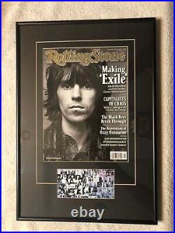 Unique Keith Richards Framed Rolling Stone Magazine Cover Making Exile