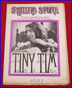 VINTAGE 1968 Rolling Stone Magazine Issue #13 Tiny Tim