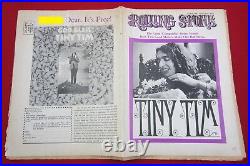 VINTAGE 1968 Rolling Stone Magazine Issue #13 Tiny Tim