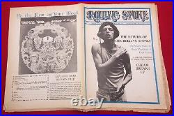 VINTAGE 1968 Rolling Stone Magazine Issue #15 Mick Jagger Grateful Dead