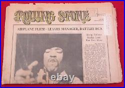 VINTAGE 1968 Rolling Stone Magazine Issue #7 Jimi Hendrix Jefferson Airplane