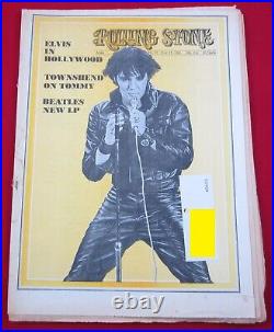 VINTAGE 1969 Rolling Stone Magazine Issue #37 Elvis Townshend Beatles
