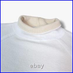 VINTAGE Stone Island Toweling Sweatshirt Jumper XL Extra Large Mens Cream 1980s